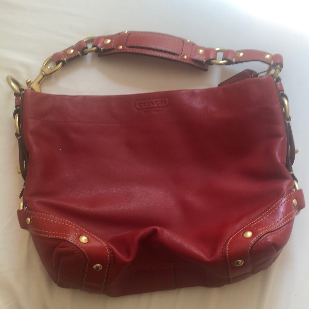 Ruby Red Coach Purse
